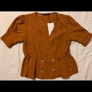 Brand New Terra Cotta ZARA Blouse🖤